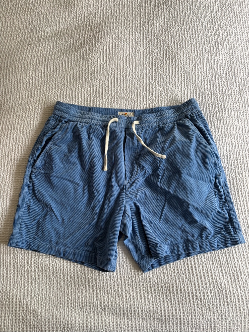 Marine Layer 6" Saturday Blue Cord Short - Large